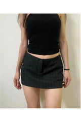 Pinstripe Office Mini Skirt