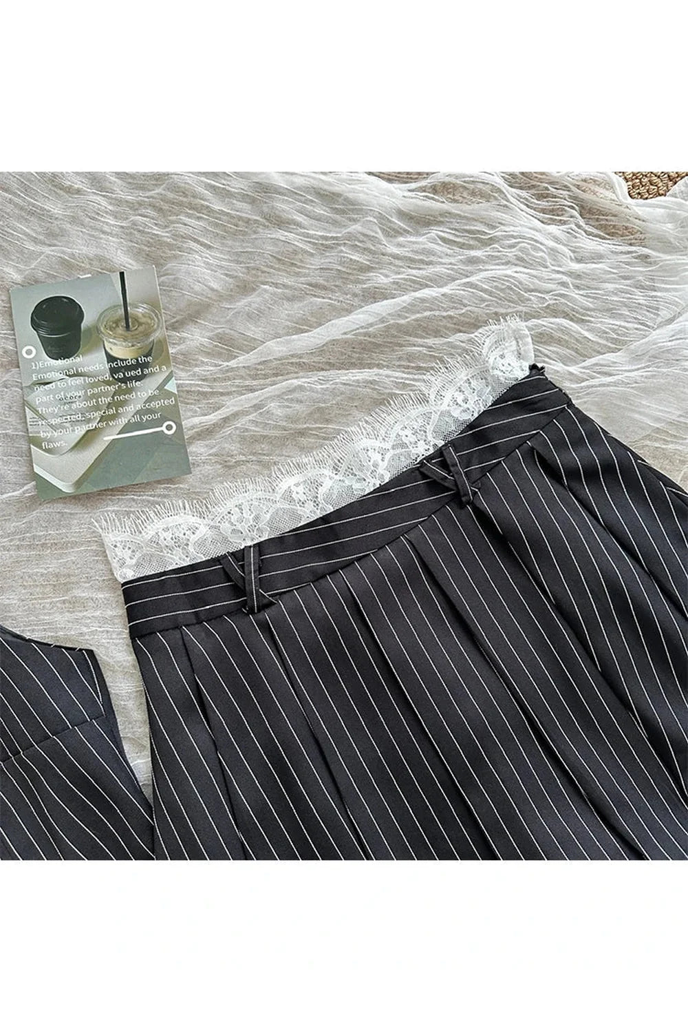 Pinstripe Vest and Skirt Set