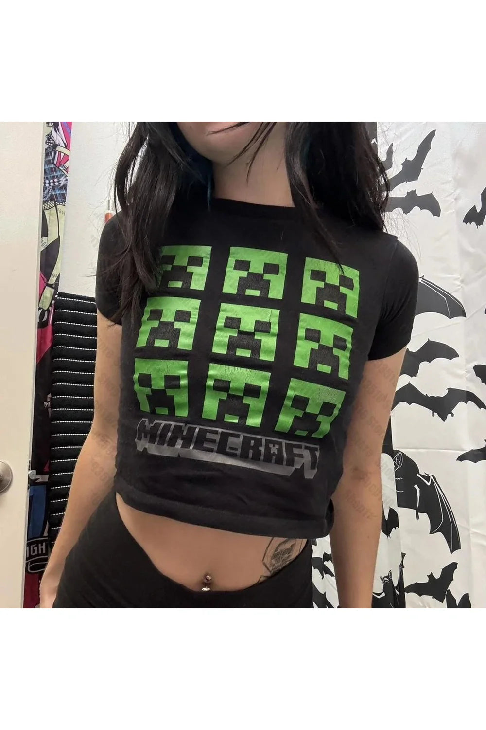 Pixel Creeper Crop Top