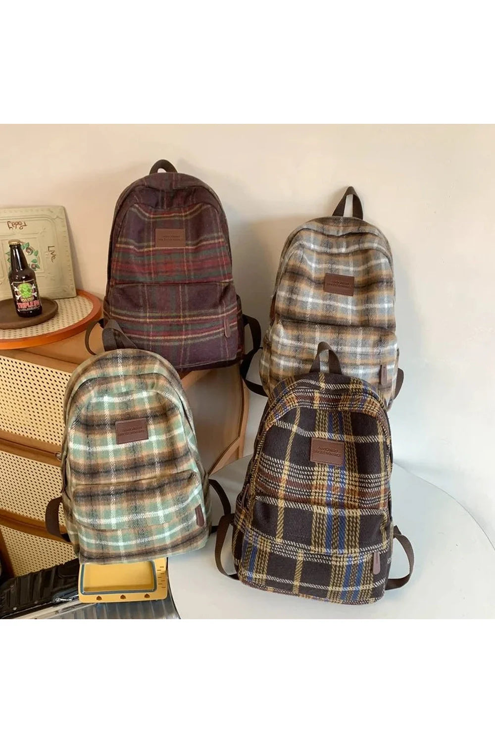 Plaid Cozy Backpack