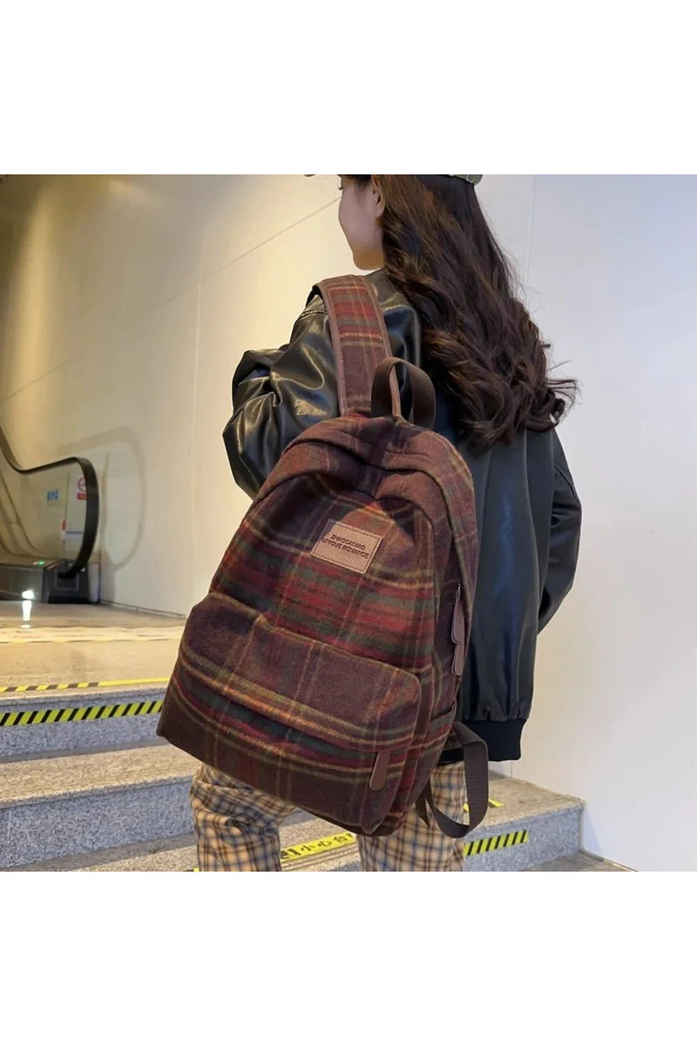 Plaid Cozy Backpack