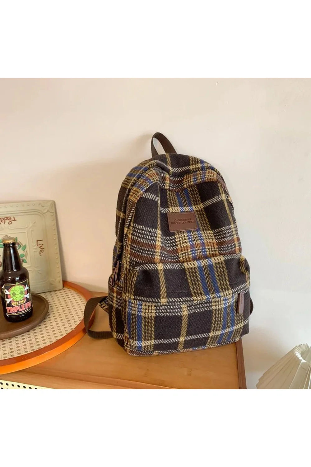 Plaid Cozy Backpack