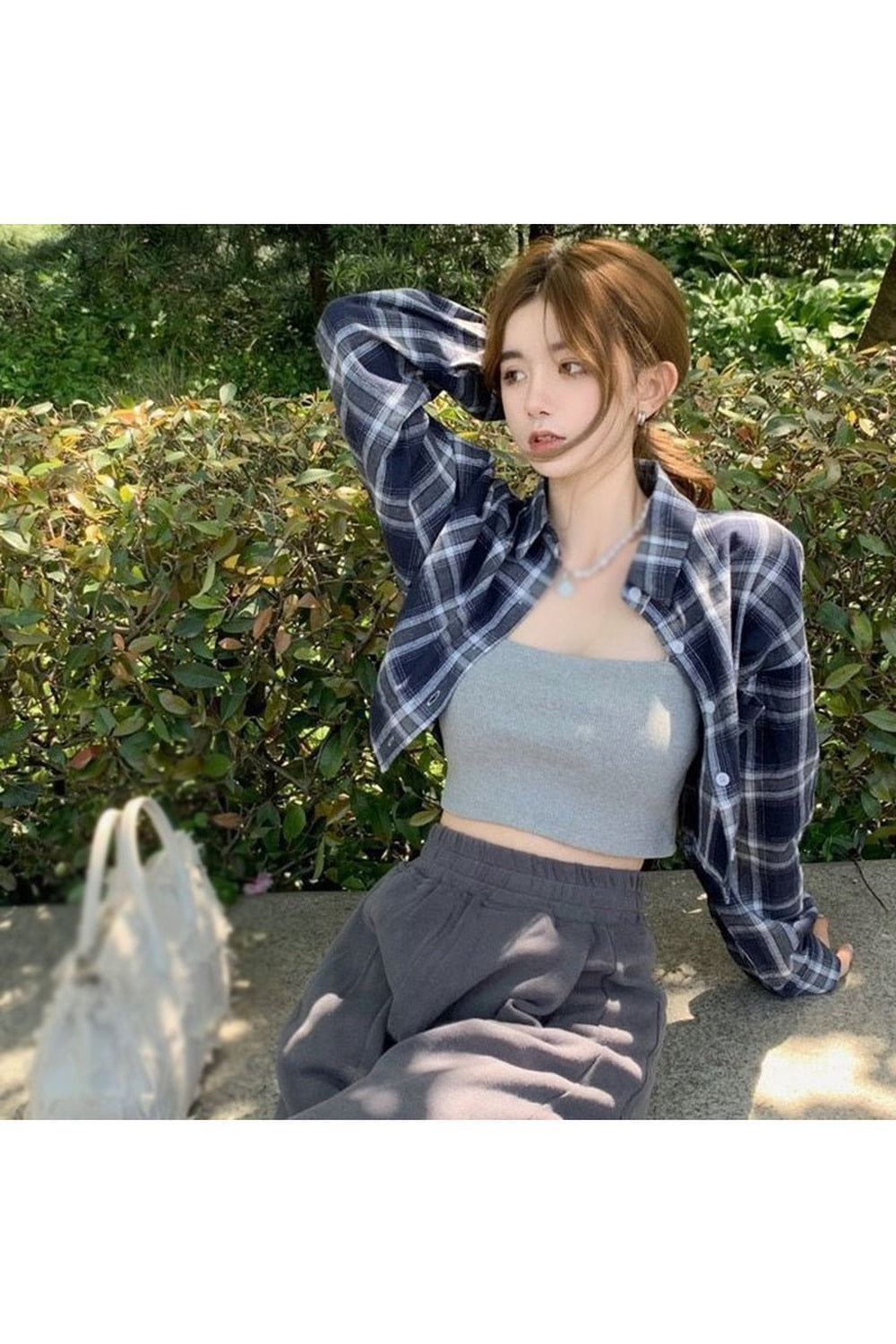 Plaid Cropped Shirt