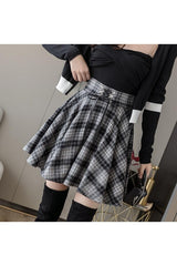 Plaid Grunge Style Skirt