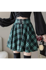 Plaid Grunge Style Skirt