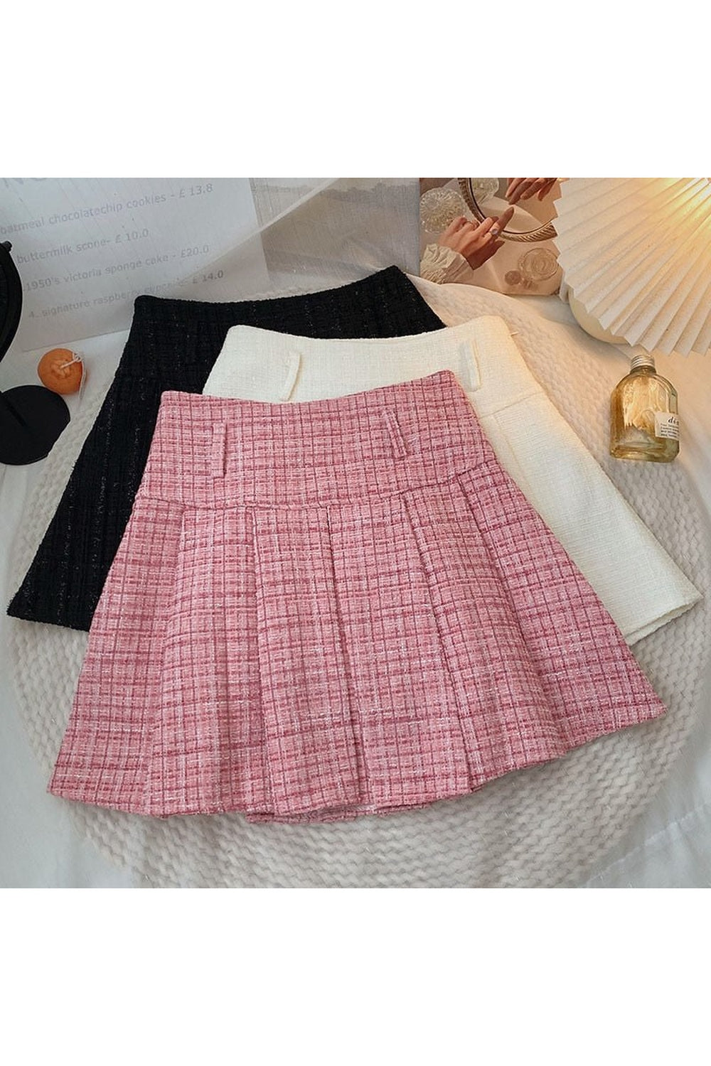 Plaid High Waist Preppy Skirt