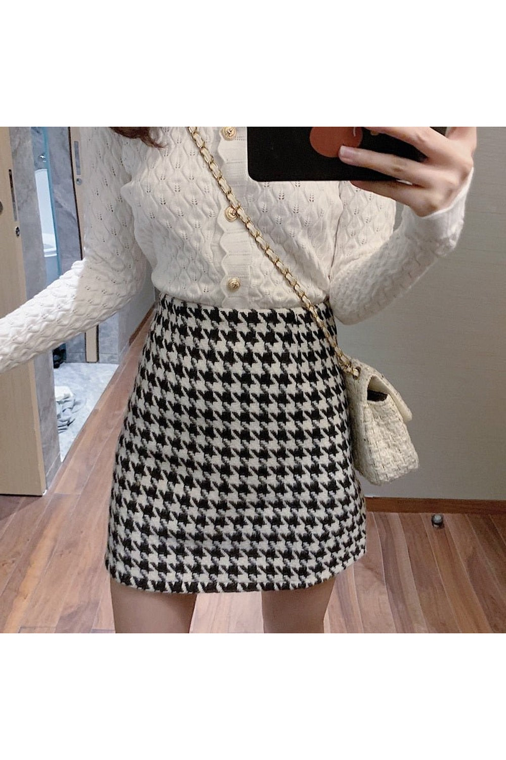 Plaid High Waist Retro Skirt