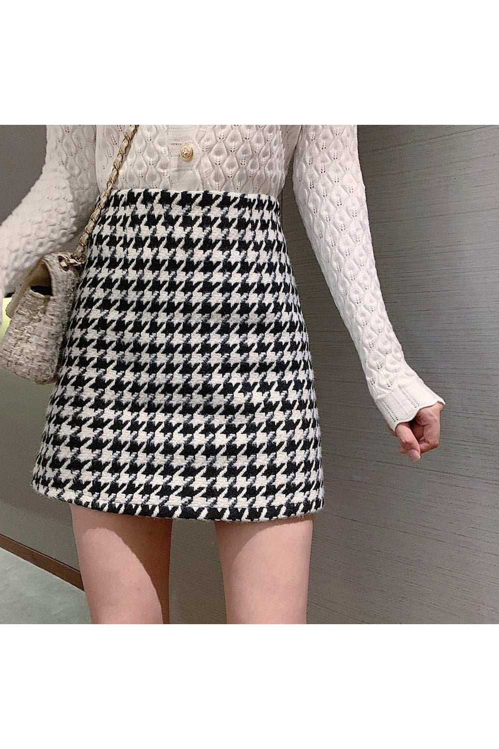 Plaid High Waist Retro Skirt