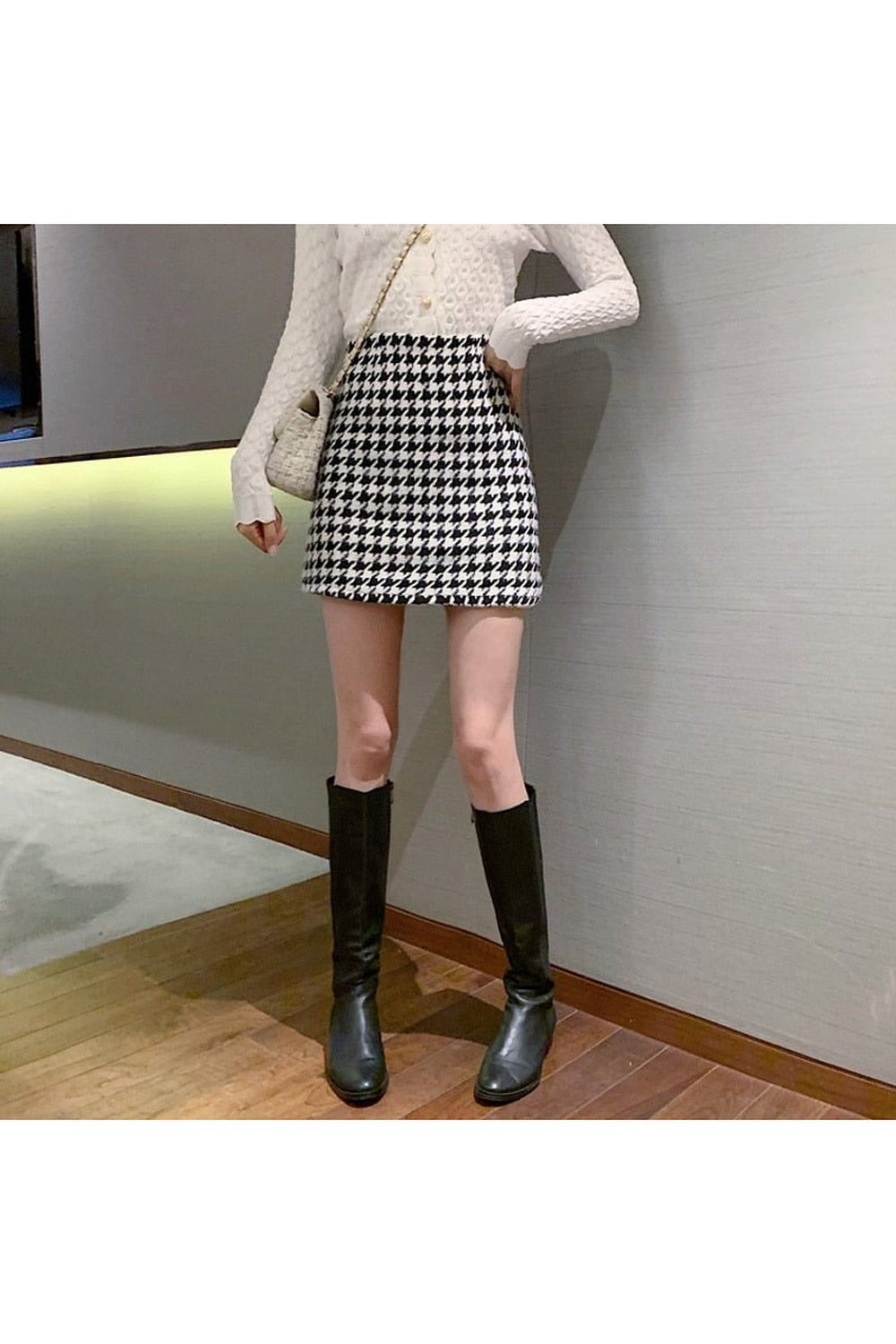 Plaid High Waist Retro Skirt