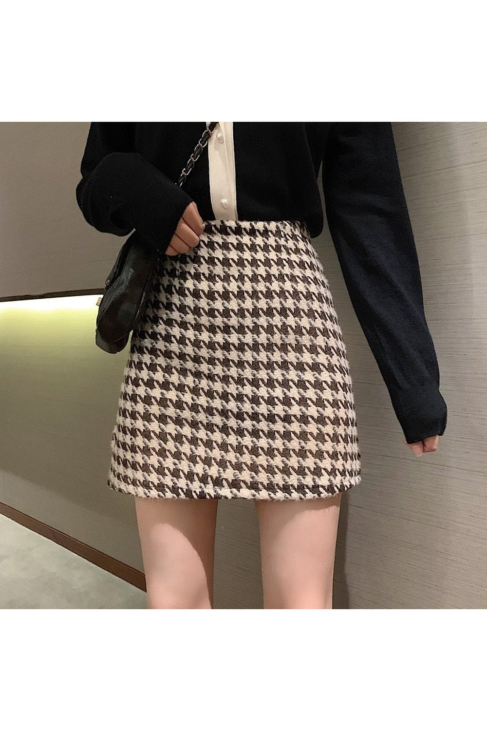 Plaid High Waist Retro Skirt