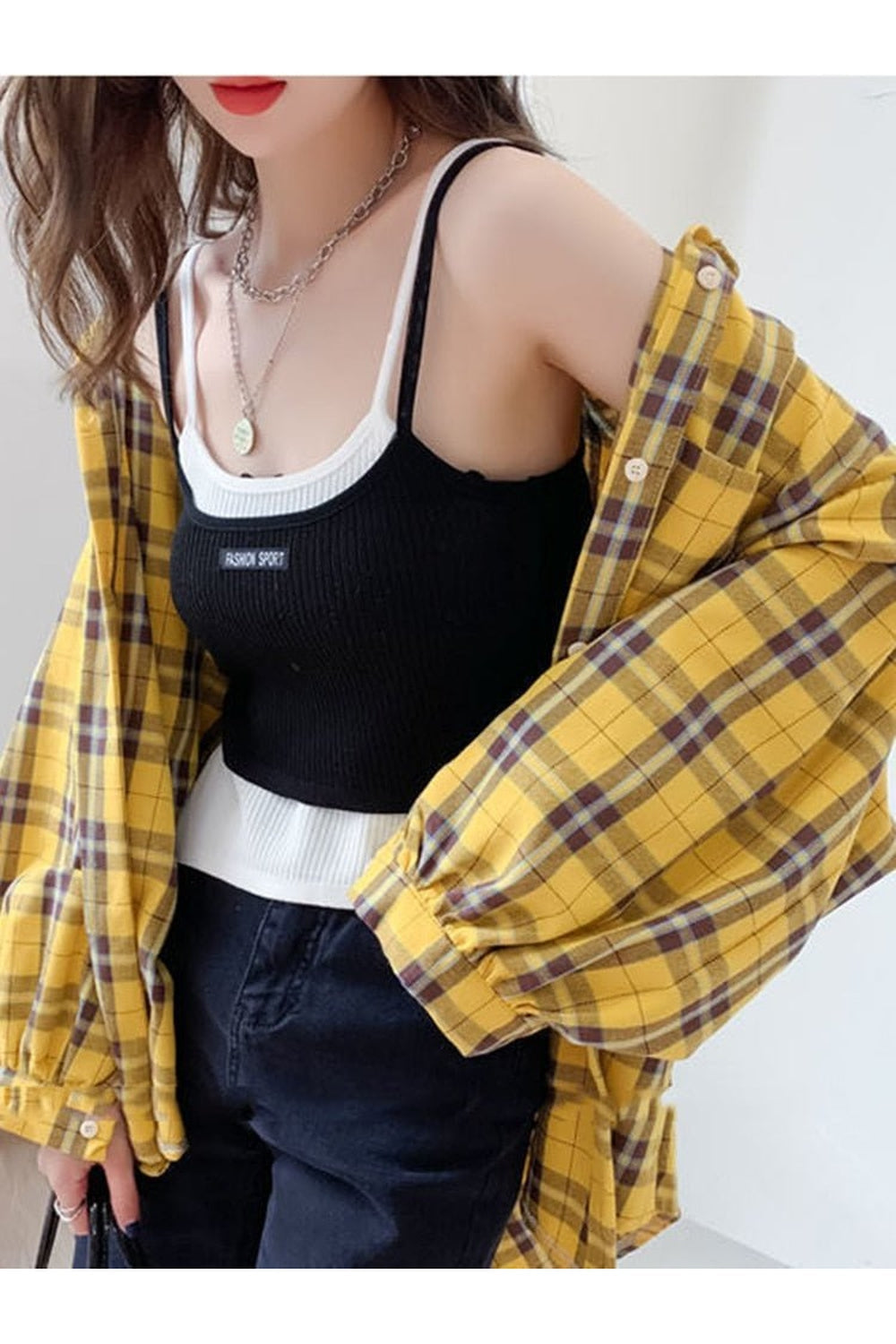 Plaid Oversize Loose Shirt