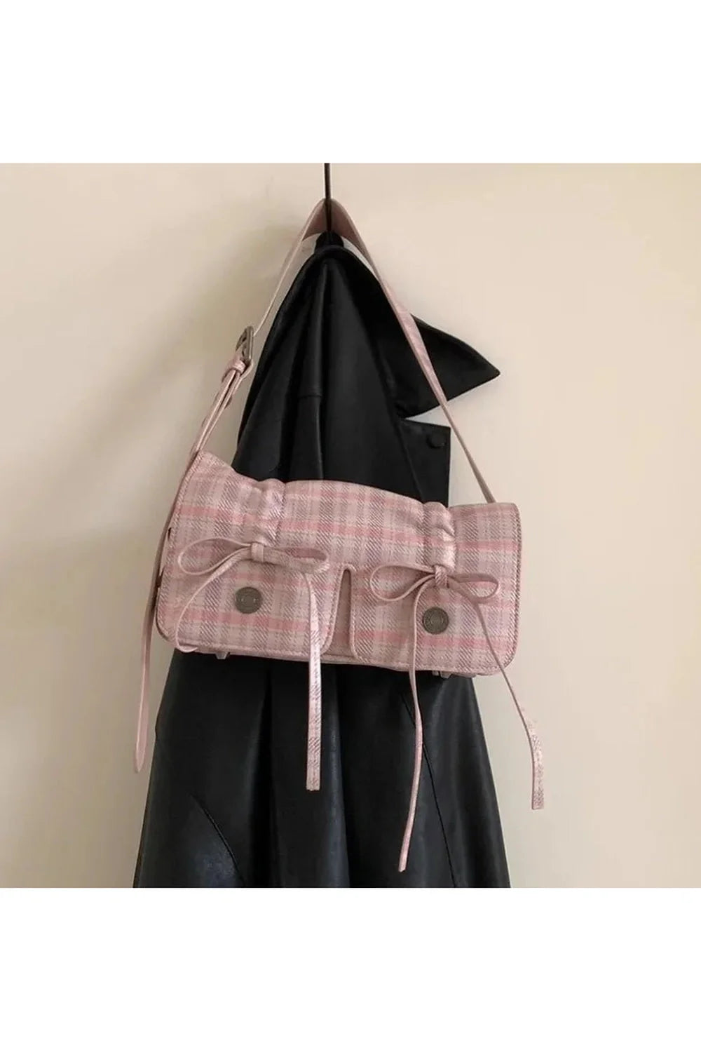 Plaid Pink Shoulder Bag