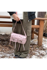 Plaid Pink Shoulder Bag