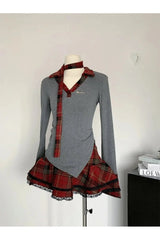 Plaid Punk Layered Set