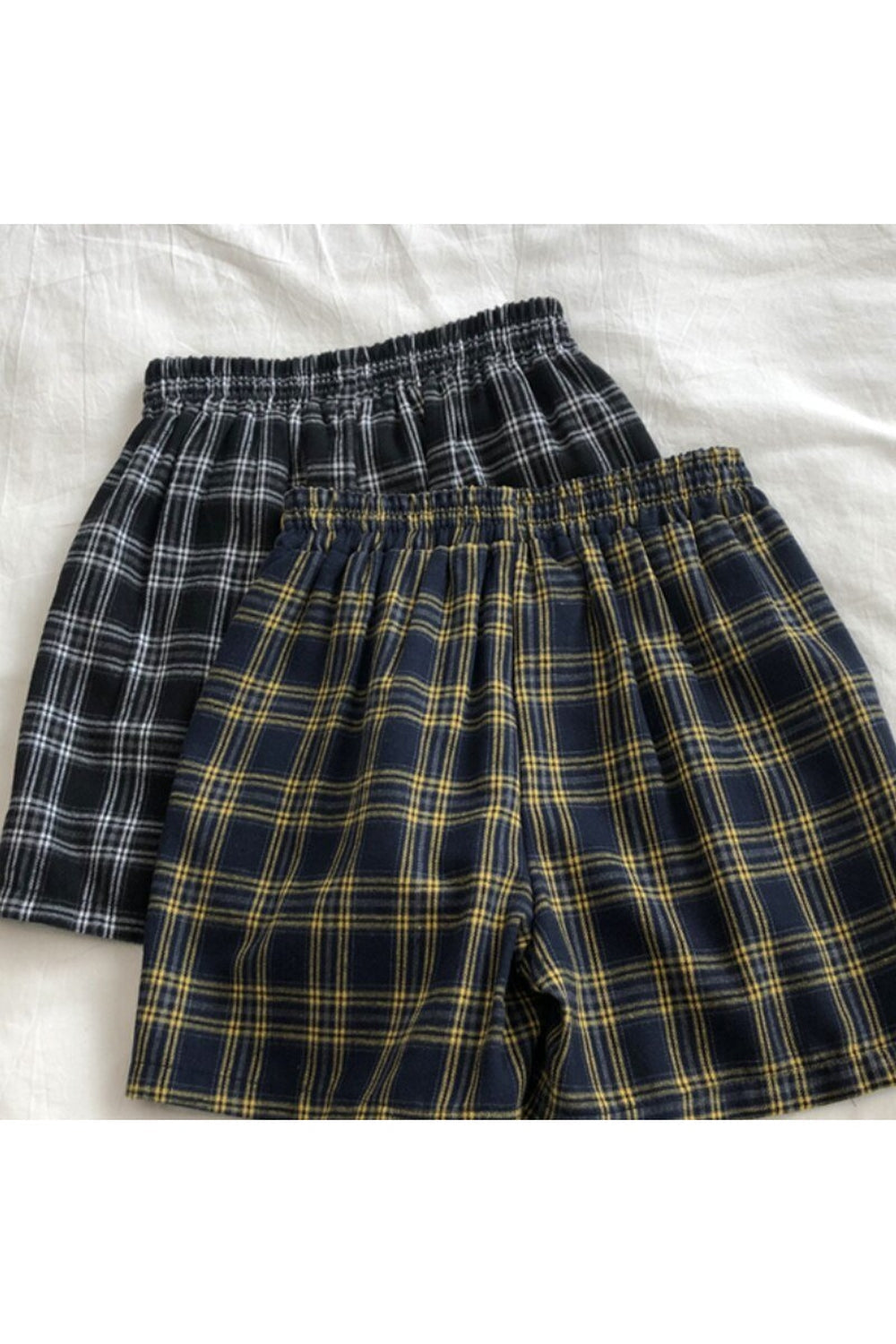 Plaid Soft Loose Retro Shorts