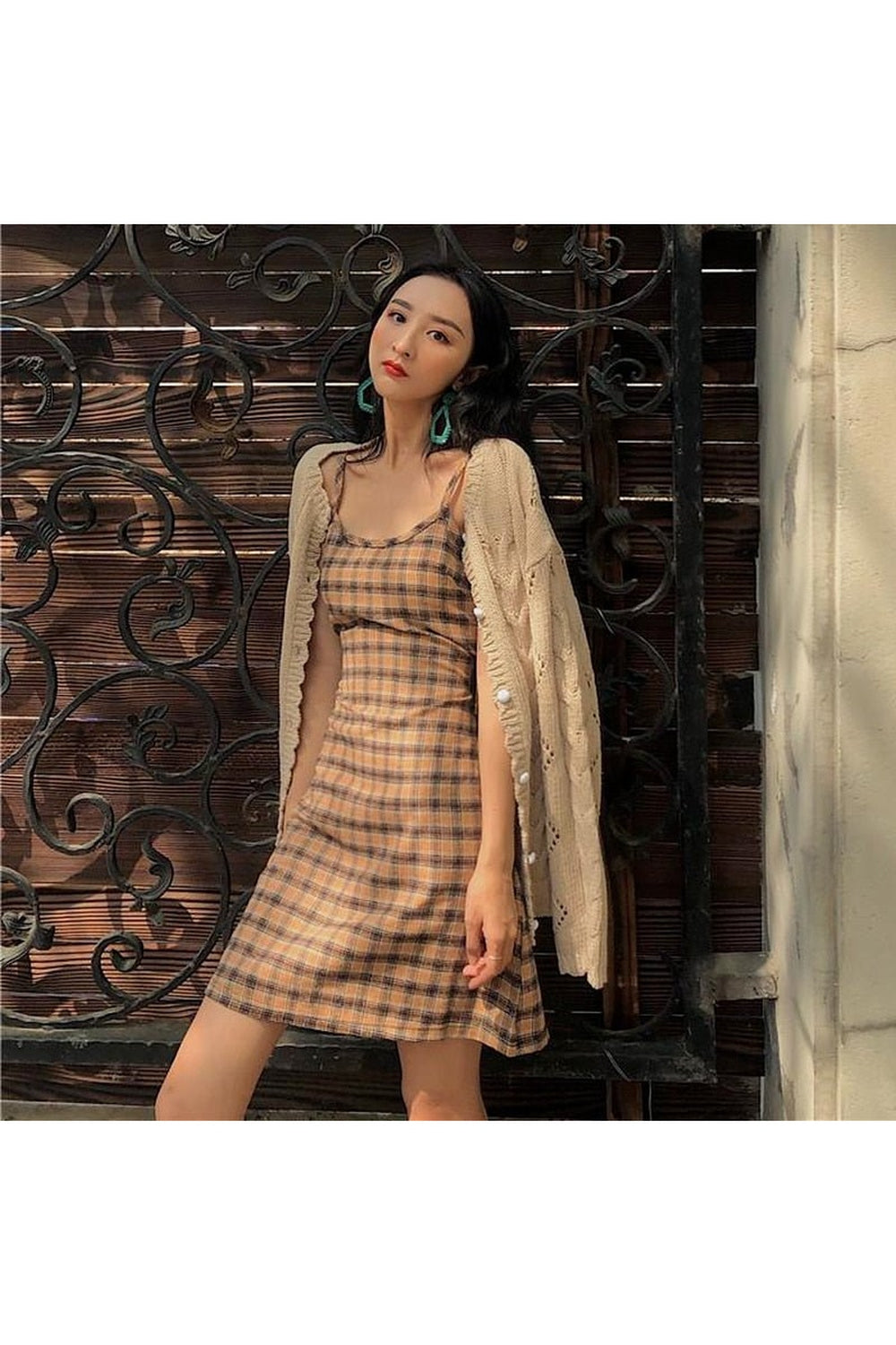 Plaid Vintage Retro Dress