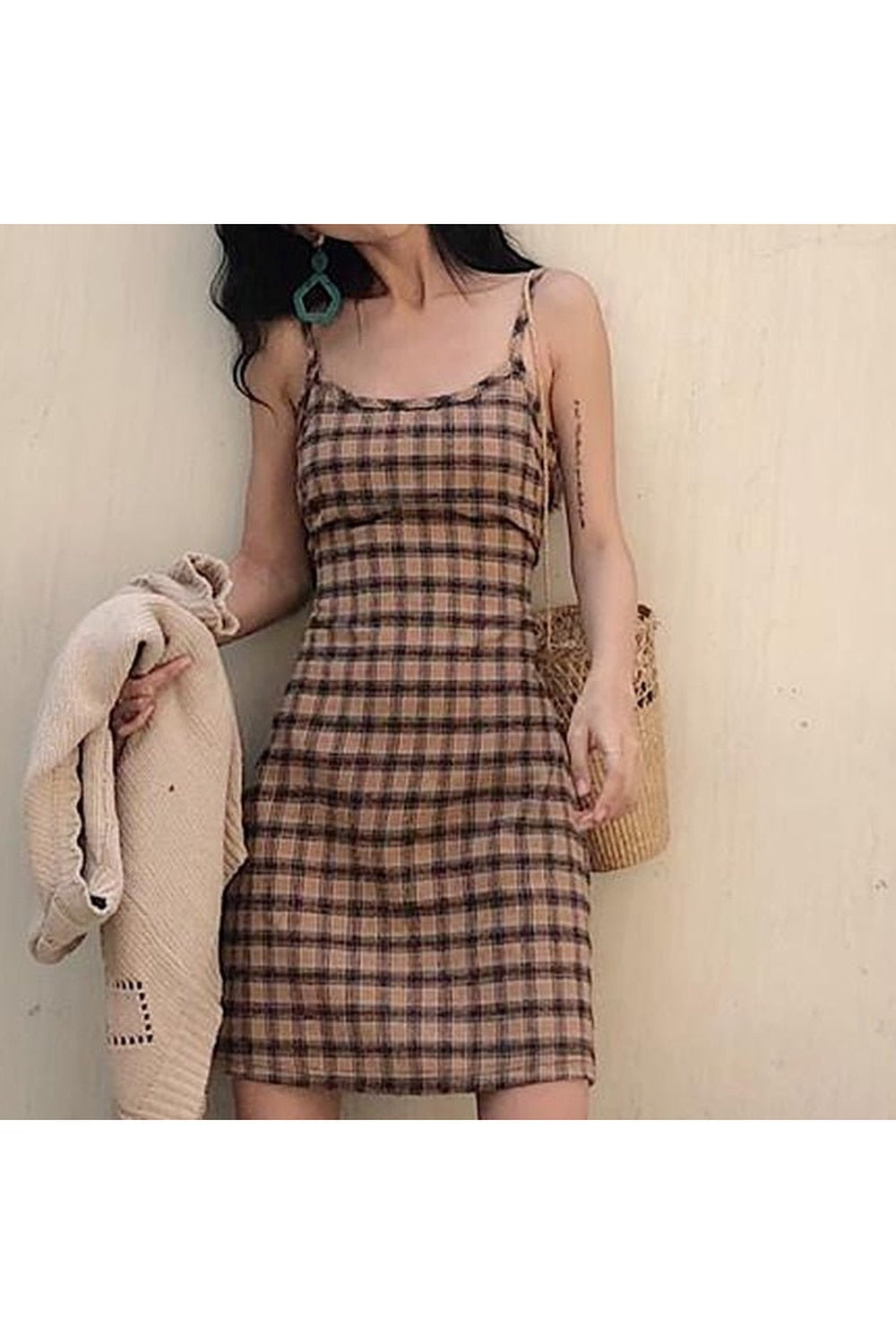 Plaid Vintage Retro Dress