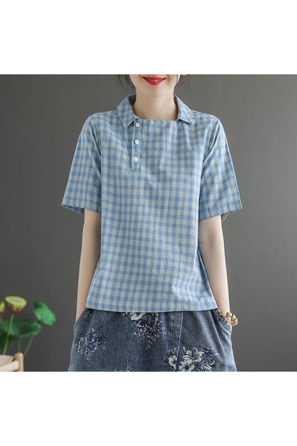 Preppy Casual Blouses Shirt