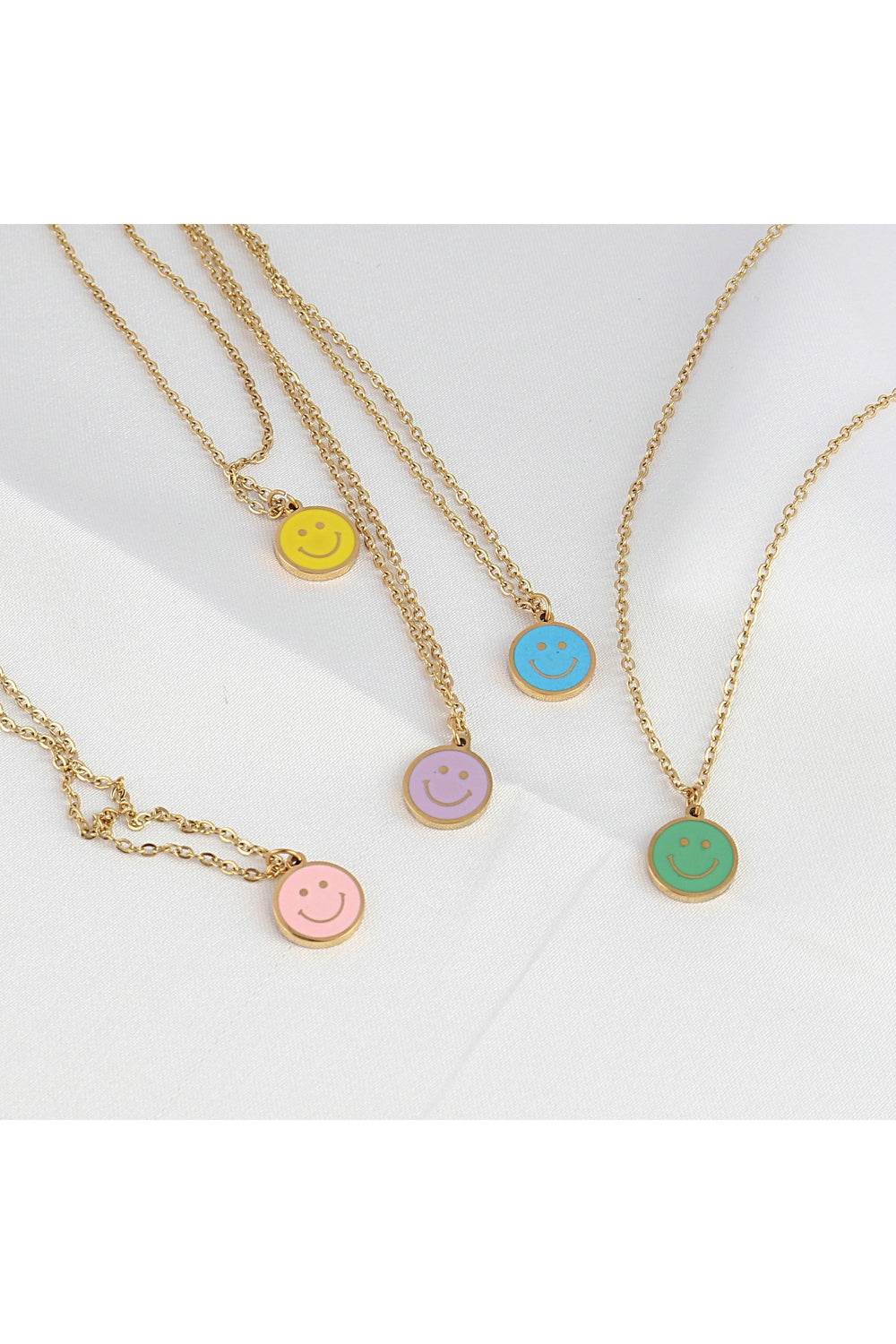 Preppy Color Smiley Necklace