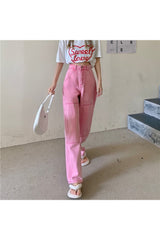 Preppy Pink Denim Pants