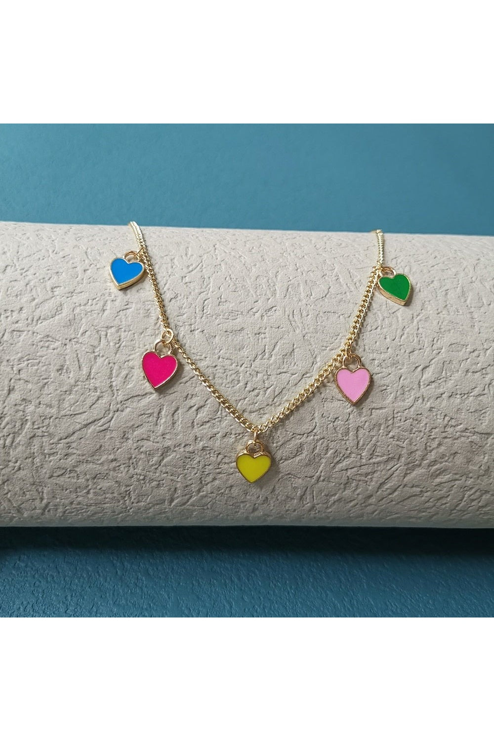 Preppy Pastel Heart Necklace