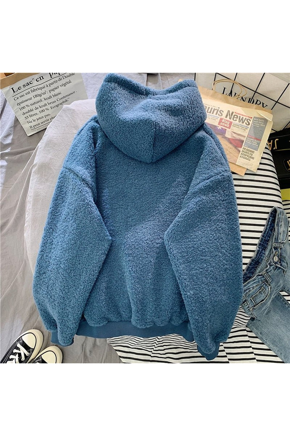 Fall Preppy Pastel Plush hoodie