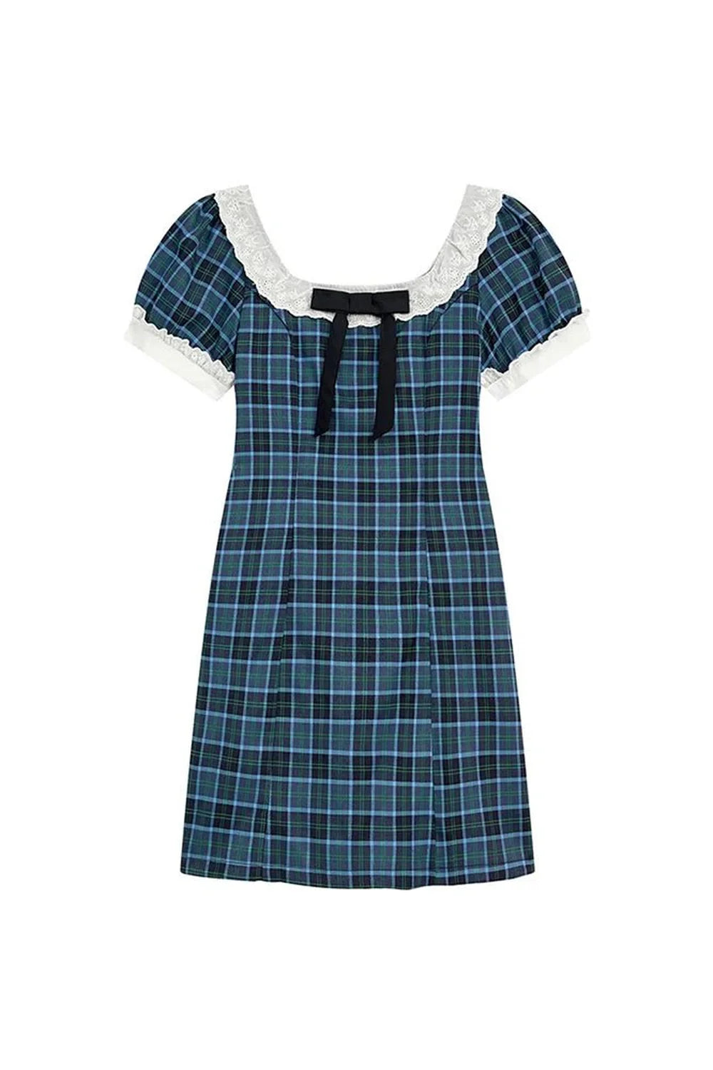 Preppy Plaid Bow-Tie Dress