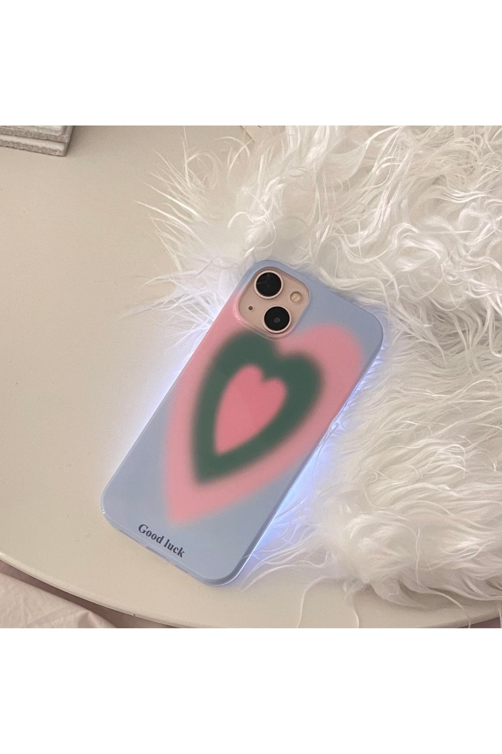 Preppy Style Gradient Heart Case for iPhone