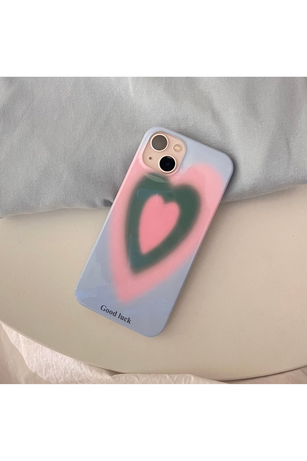 Preppy Style Gradient Heart Case for iPhone