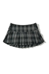 Preppy Style Plaid Pleated Mini Skirt