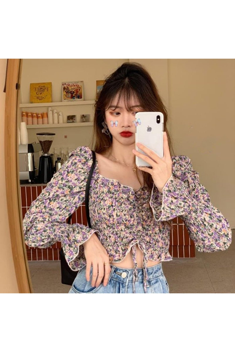 Puff Sleeve Floral Blouse