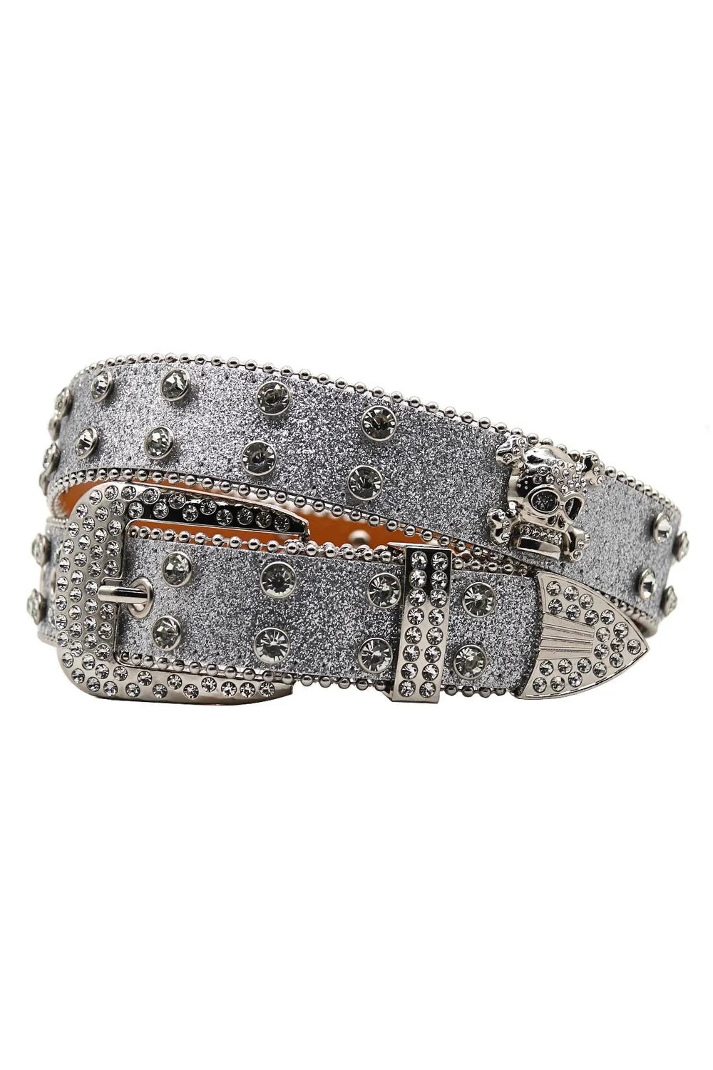 Punk Crystal Studded Western Cowboy Belt