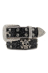 Punk Crystal Studded Western Cowboy Belt