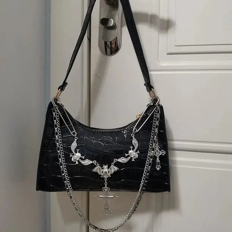 Punk Chains Crossbody Bags