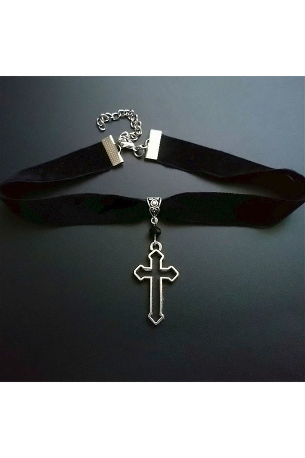 Punk Goth Cross Choker