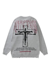 Punk Gothic Knit Pullover