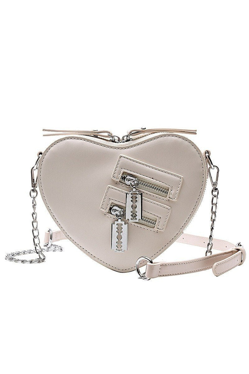 Punk Heart Blade Zipper Chain Bag