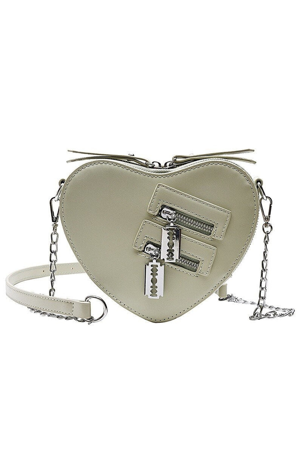 Punk Heart Blade Zipper Chain Bag