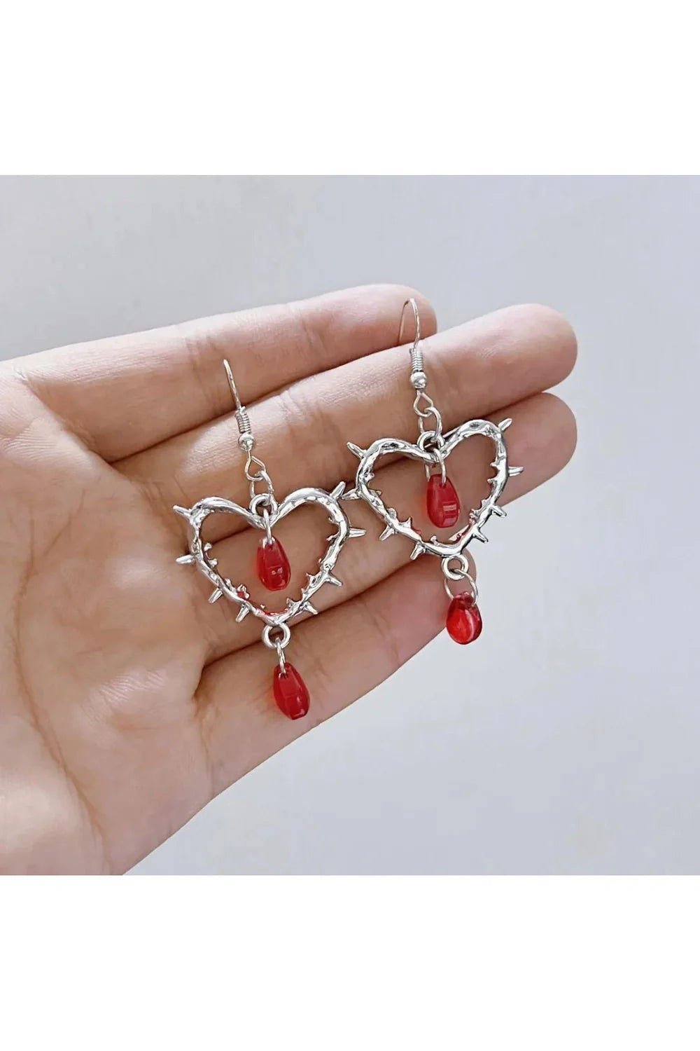 Punk Heart Earrings Women Fashion