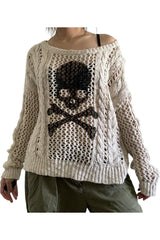 Fall Punk Hollow Out Knitted Sweater