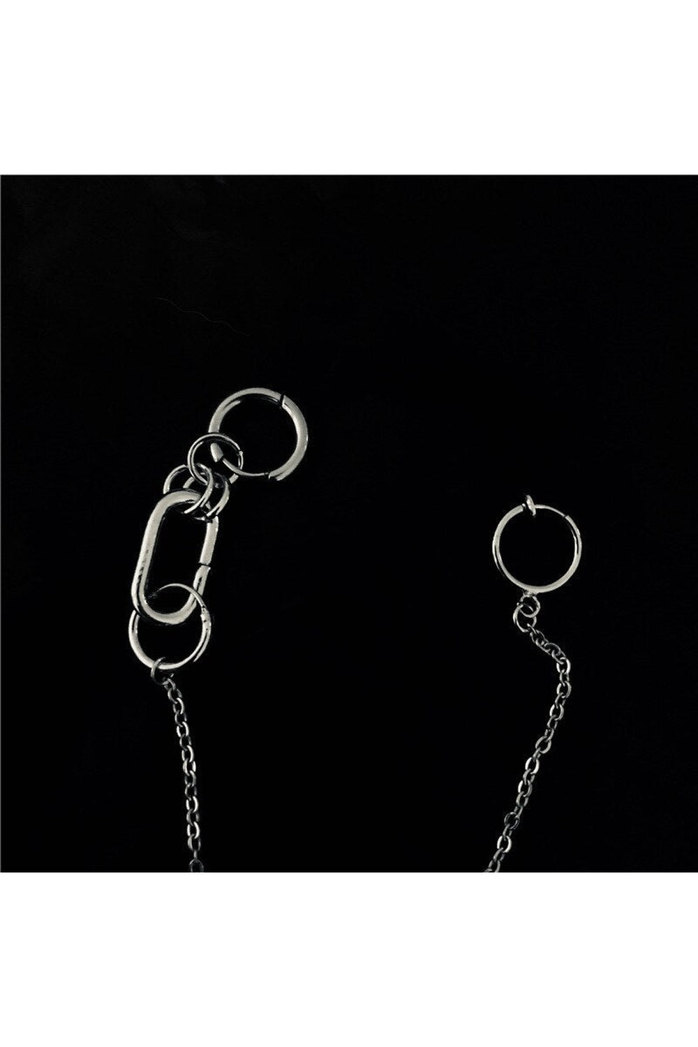 Punk Long Tassel Hoop Earrings