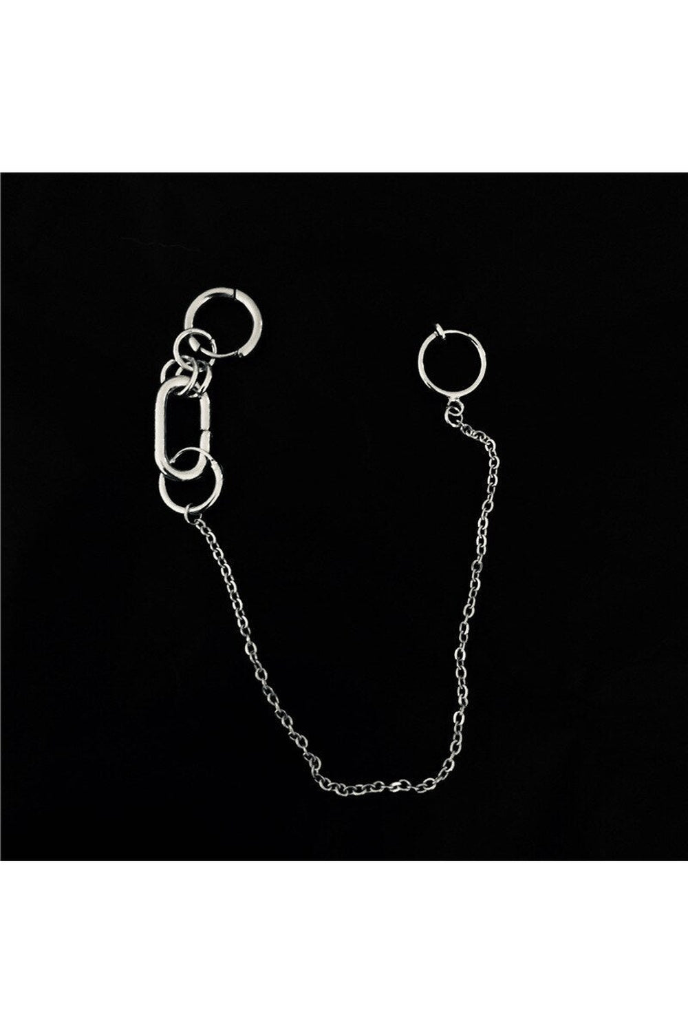 Punk Long Tassel Hoop Earrings