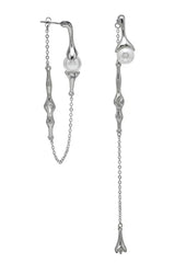 Punk Pearl Tassel Drop Earrings