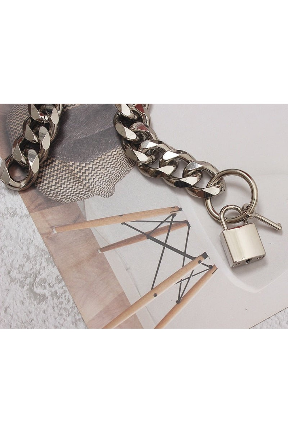 Punk Pu Leather Metal Chain Belt