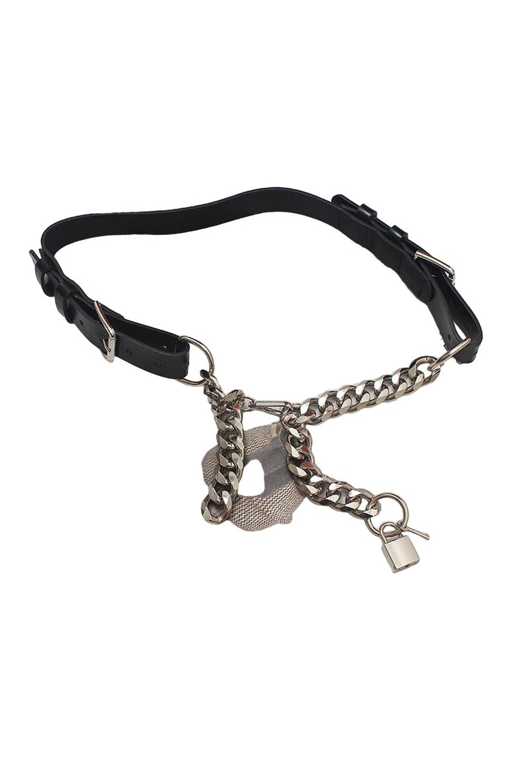 Punk Pu Leather Metal Chain Belt