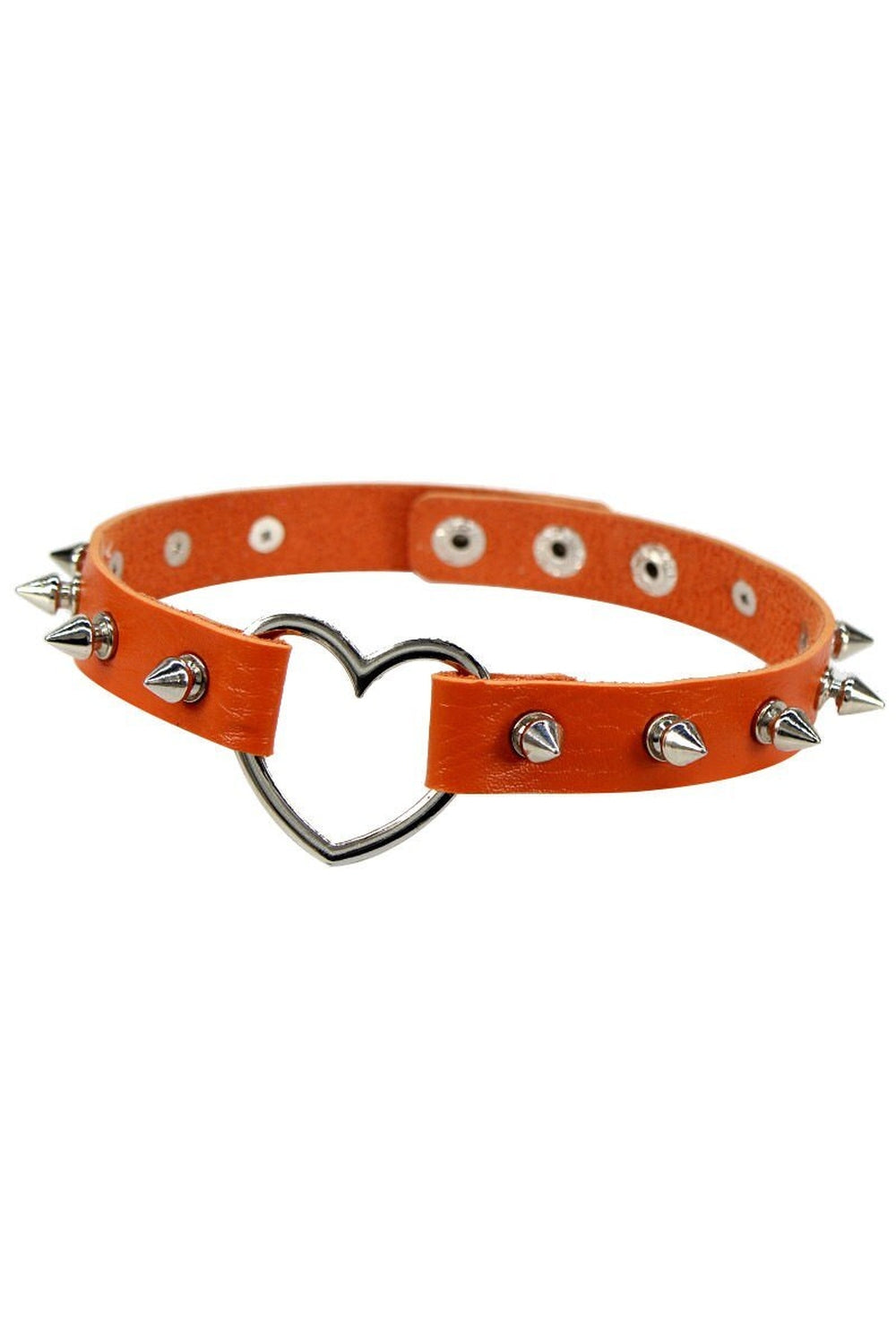 Punk Spiked Heart Choker