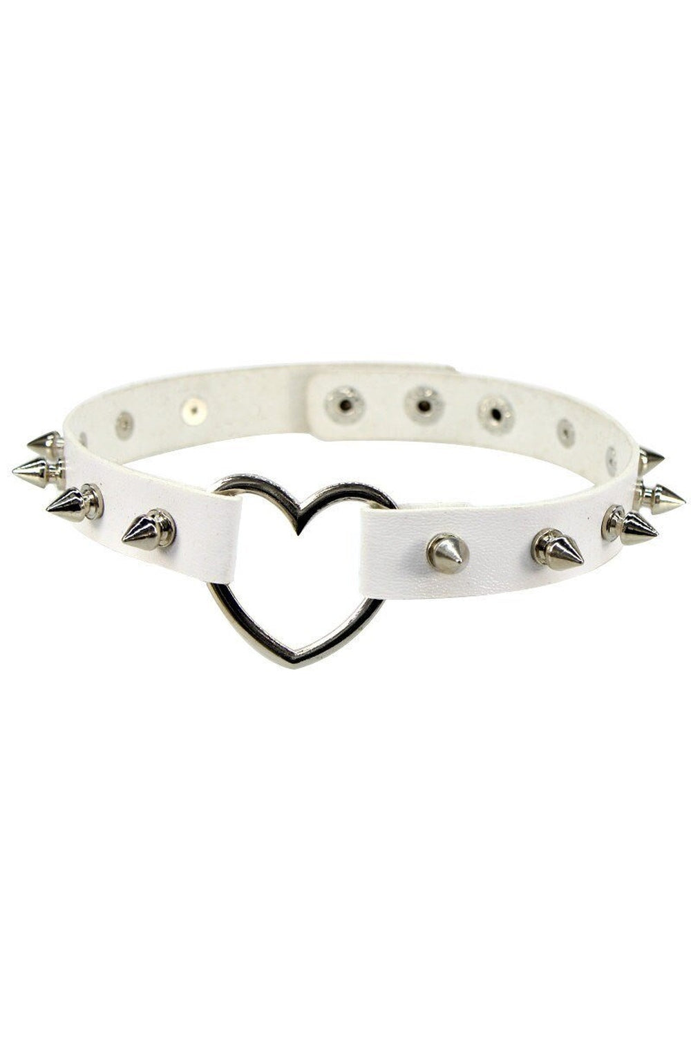 Punk Spiked Heart Choker