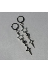 Punk Star Pendant Earhook Earrings