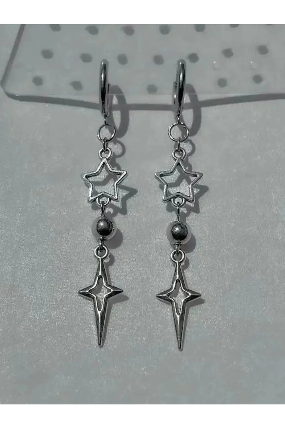 Punk Star Pendant Earhook Earrings