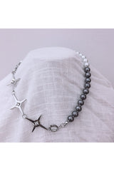 Punk Star Silver Color Necklace